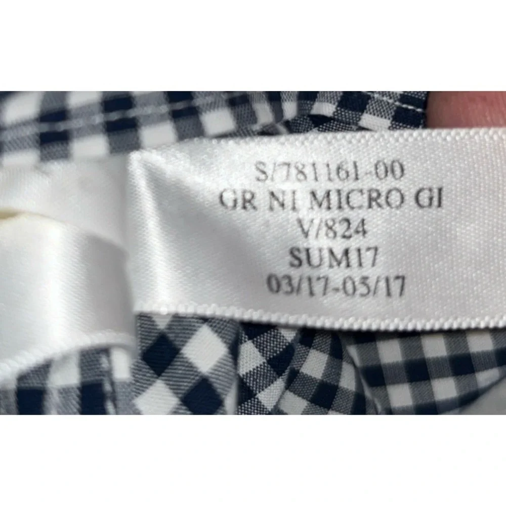 Banana Republic Shirt Men's XLT Blue Grant Fit Non Iron Check Long Sleeve